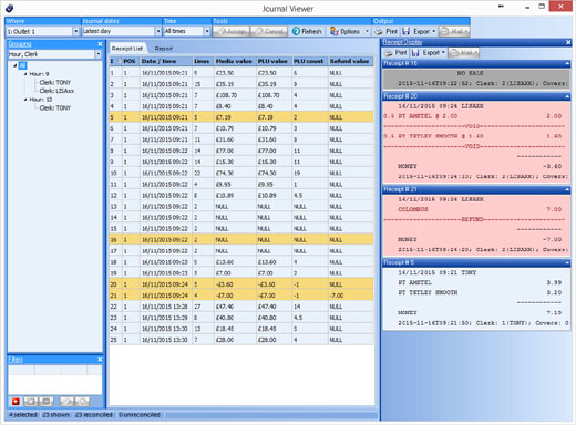 Electronic Journal: <br />
Keep a record of your audit roll on your PC for future reference. 